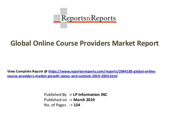 My first Magazine Global Online Course Providers Market Growth (Stat