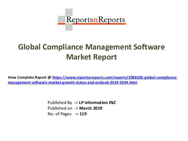 My first Magazine Global Compliance Management Software Market Growt