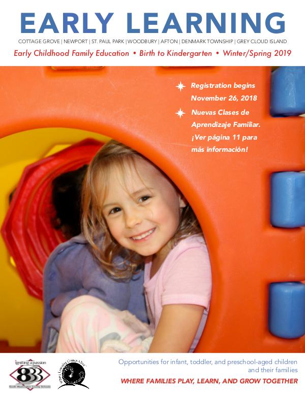 Early Childhood Family Education, Winter/Spring 2019 Winter/Spring 2019