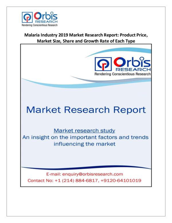 Malaria Industry 2019 Market Research Report Produ