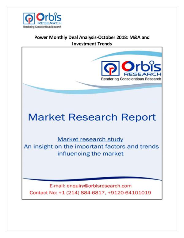 Power Monthly Deal Analysis-October 2018 M&A and I