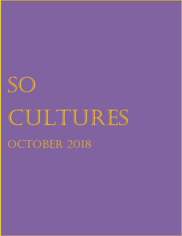 SoCultures Magazine 2018 Vol 1