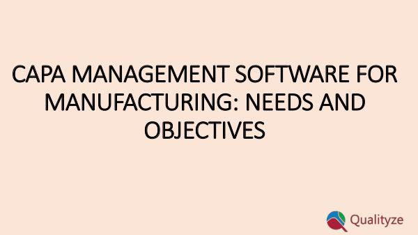 Corrective Action Preventive Action Software CAPA management software