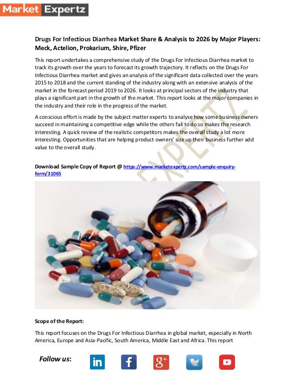 Drugs For Infectious Diarrhea Market