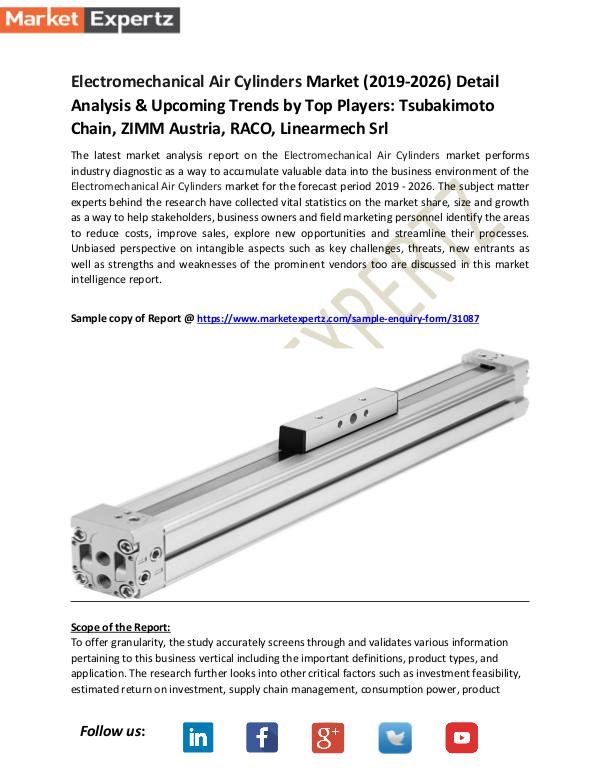 Global Industry Analysis Electromechanical Air Cylinders Market