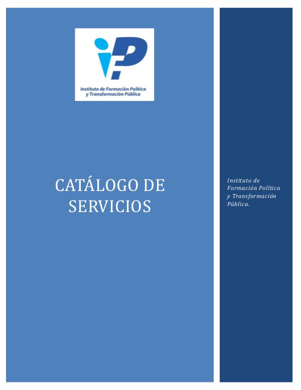 Catálogo de Servicios Instituto de Formación Política Catálogo blended