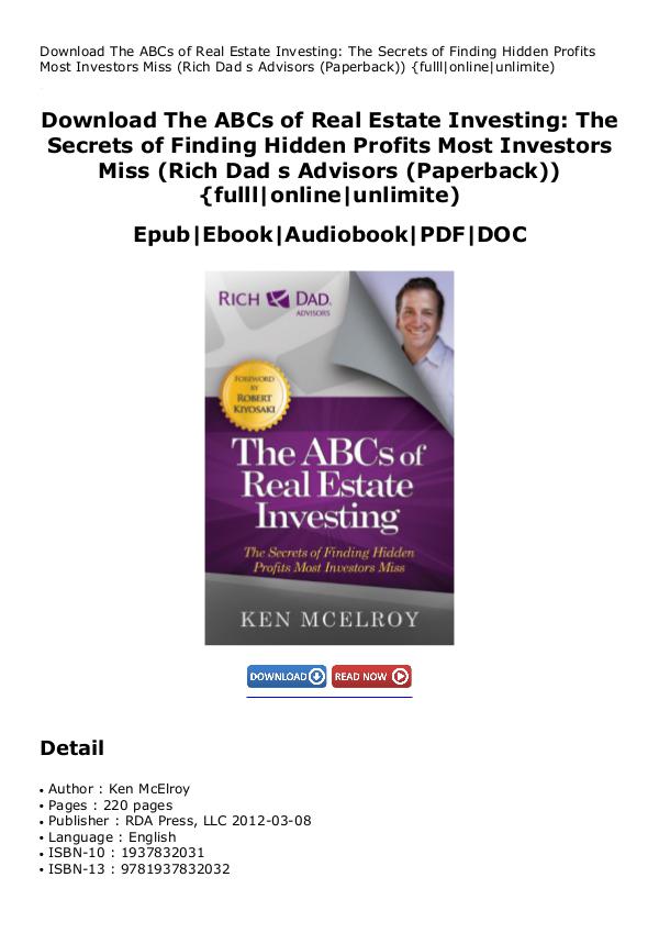 the abcs of real estate investing audiobook free