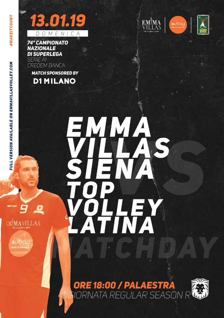 Match Program Emma Villas Siena 2018/2019 4R - Match Program Emma Villas Siena 2018/2019