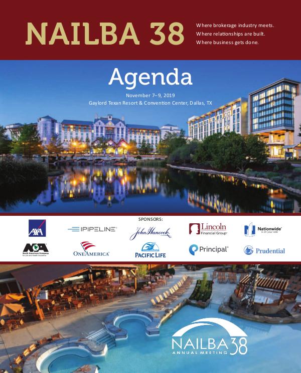 NAILBA 38 Agenda #NAILBA38 Agenda