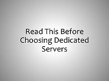 Dedicated Servers | Windows & Linux Hosting