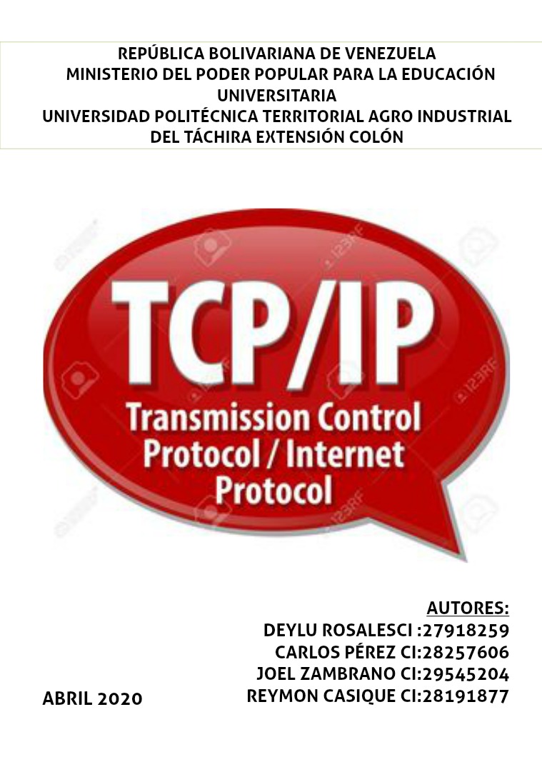Modelo TCP/IP o Modelos de Comunicación Modelo TCP/IP