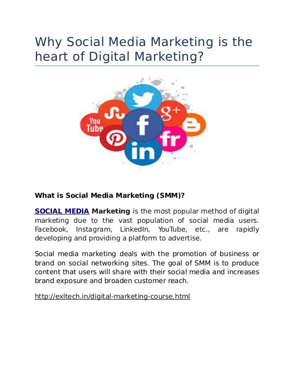 Why Social Media Marketing is the heart of Digital Marketing? Why SEO is Heart of digital Marketing