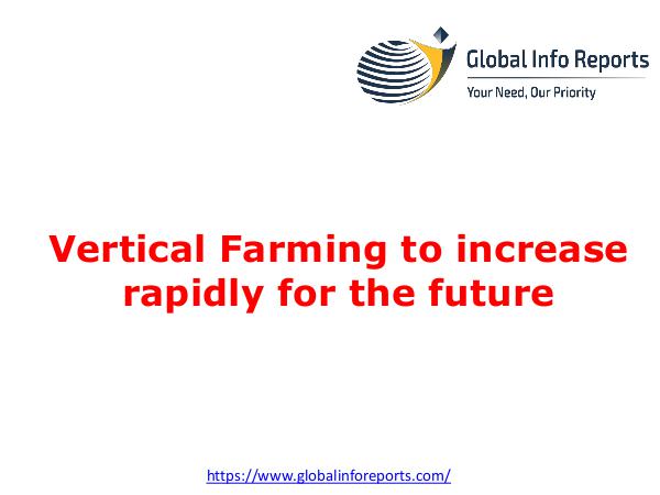 Vertical Farming to increase rapidly for the futur