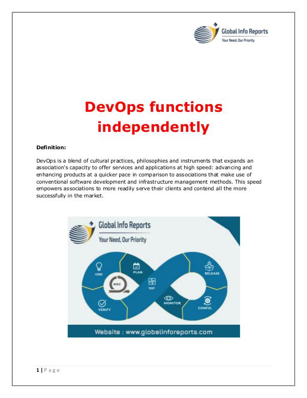 DevOps functions independently