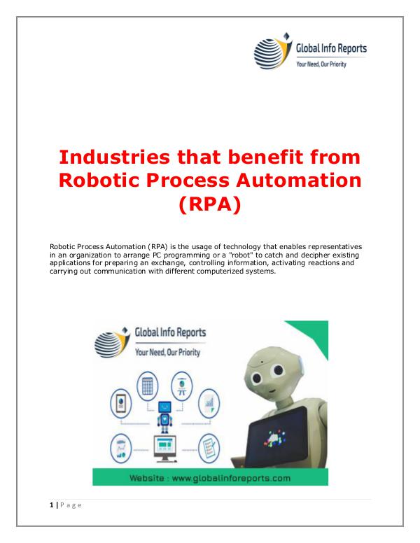 Global Info Reports Robotic Process Automation