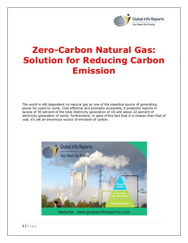 Global Info Reports Zero-Carbon Natural Gas