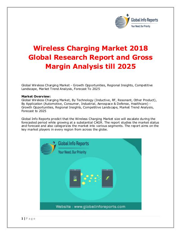 Global Info Reports Wireless Charging Market 2018