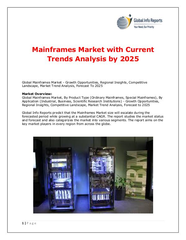 Global Info Reports Mainframes Market 2018