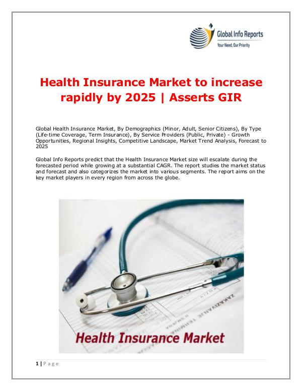 Global Info Reports Health Insurance Market 2018