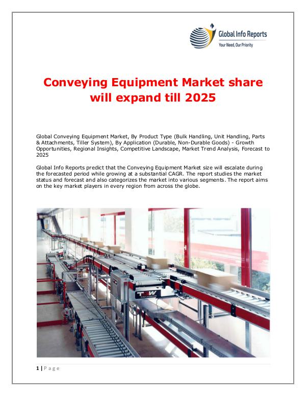 Global Info Reports Conveying Equipment Market 2018