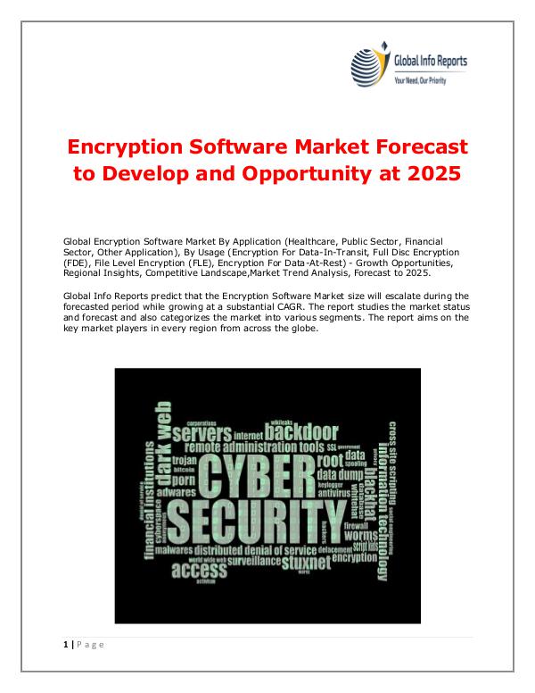 Global Info Reports Encryption Software Market 2018