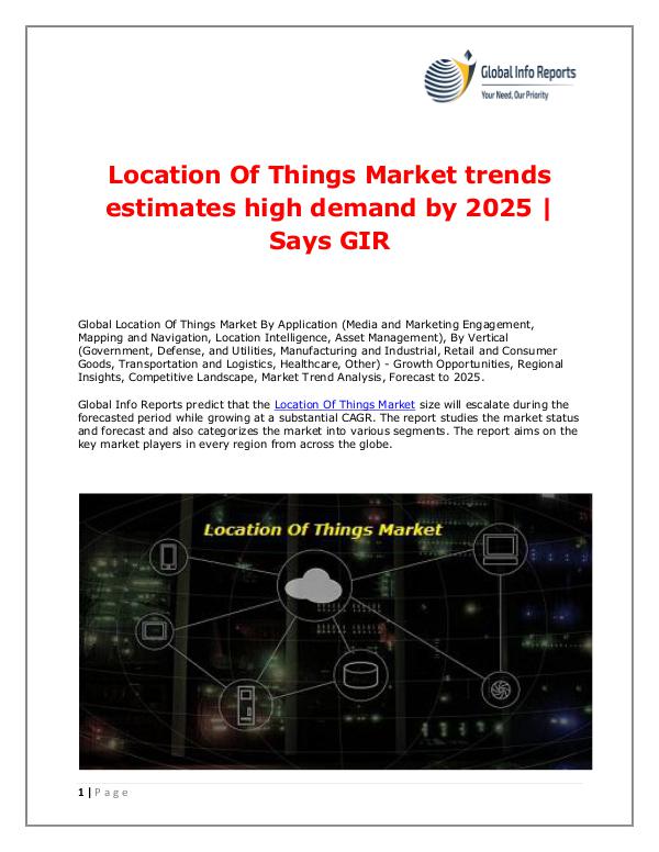 Global Info Reports Location Of Things Market 2018