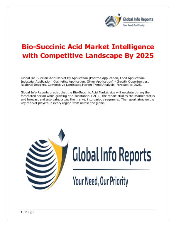 Bio-Succinic Acid Market 2018