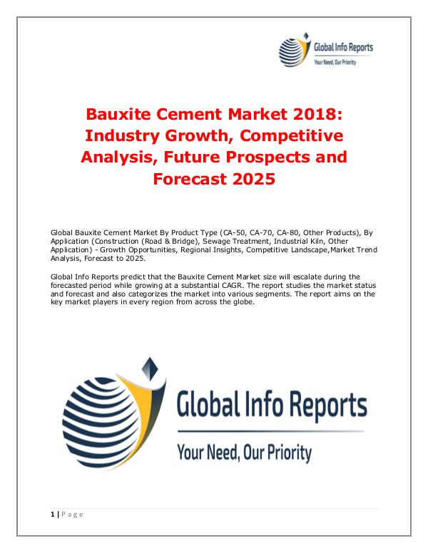 Bauxite Cement Market 2018