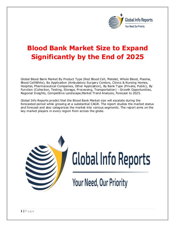 Blood Bank Market 2018