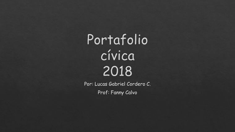 Portafolio Cívica Lucas Cordero C. 2018 Portafolio civica 2018