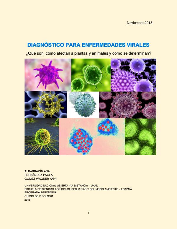Revista virología UNAD 2018 Paso 3. Principales métodos de diagnóstico molecul