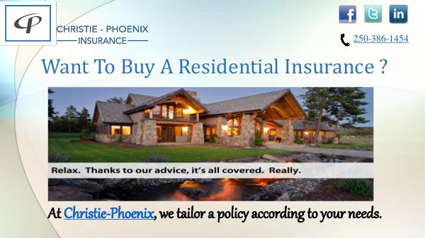 Want to Buy a Residential Insurance