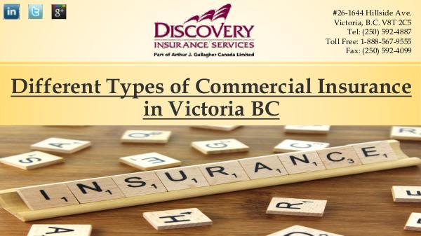 Different Types of Commercial Insurance in Victori