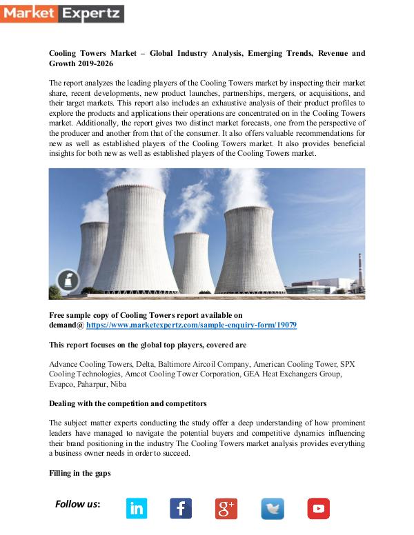 My first Publication Cooling Towers Market