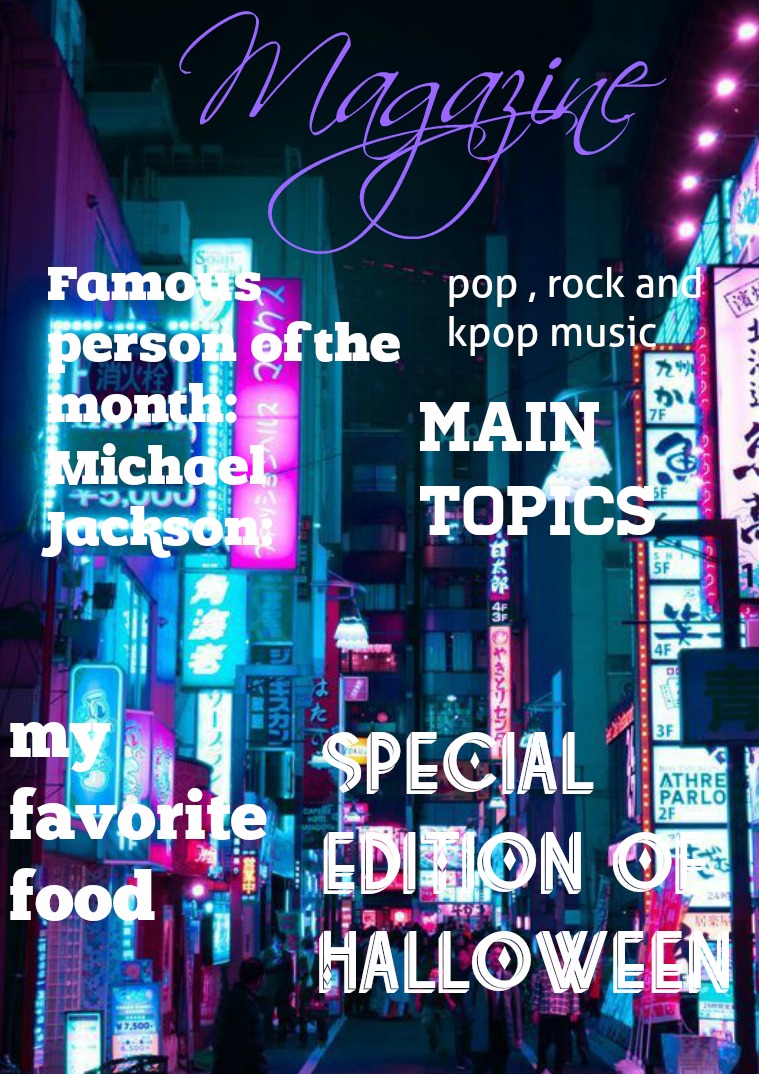 MAGAZINE about the different topics working in English