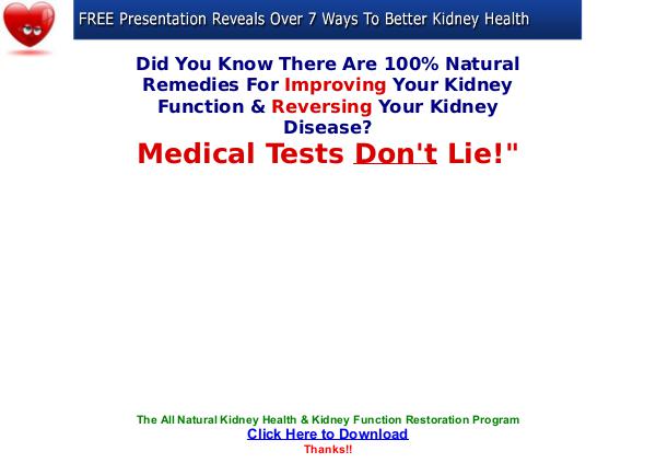 The All Natural Kidney Health Kidney Function Restoration PDF EBook F The All Natural Kidney Health Kidney Function Rest
