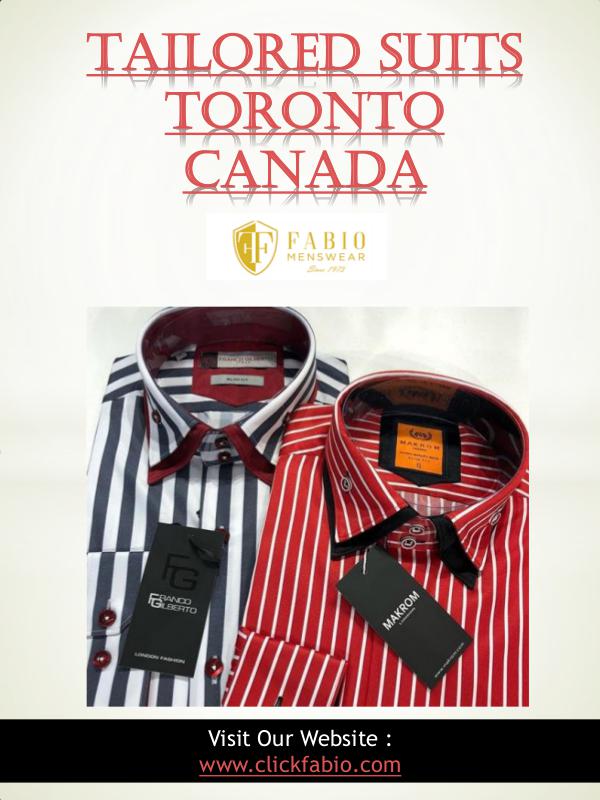 Menswear Toronto Tailored Suits Toronto Canada | Call - (416) 364-2