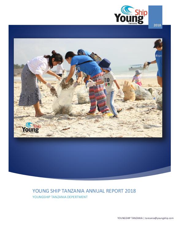 YOUNGSHIP TANZANIA ANNUAL REPORT 2018 ABOUT YOUNG SHIP TANZANIA