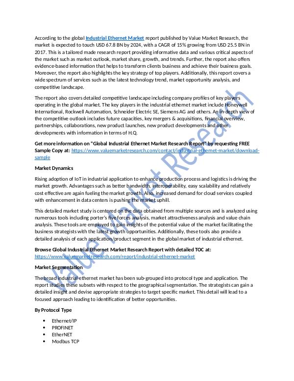 World Industries Industrial Ethernet Market 2025 Analysis Repot