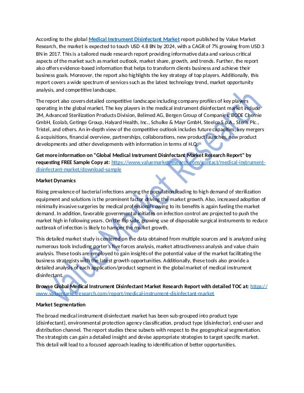 World Industries Medical Instrument Disinfectant Market Report 2025
