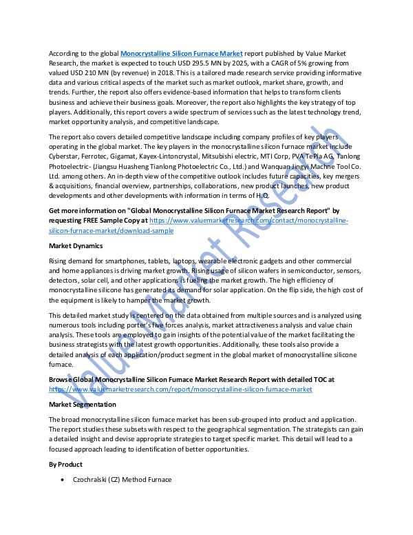 World Industries Monocrystalline Silicon Furnace Market Report 2025