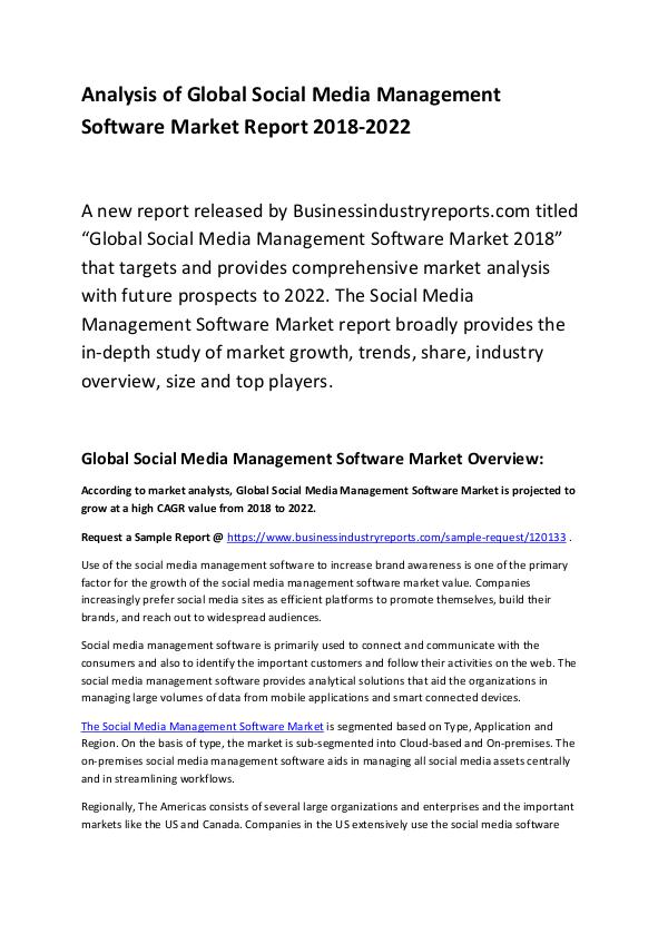 Market Research Report Social Media Management Software Market Report