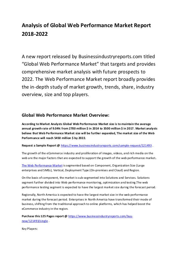 Market Research Report Web Performance Market Report 2018