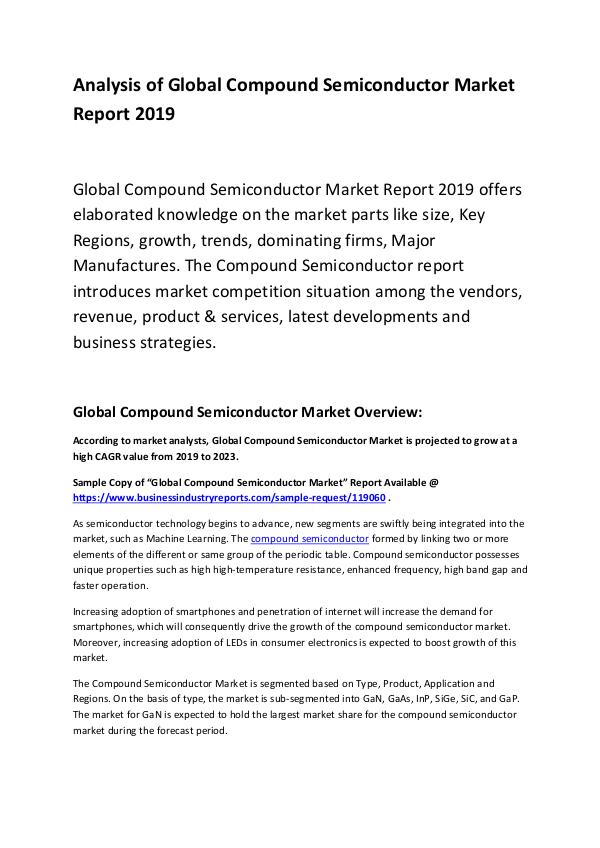 Market Research Report Global Compound Semiconductor Market Report 2019
