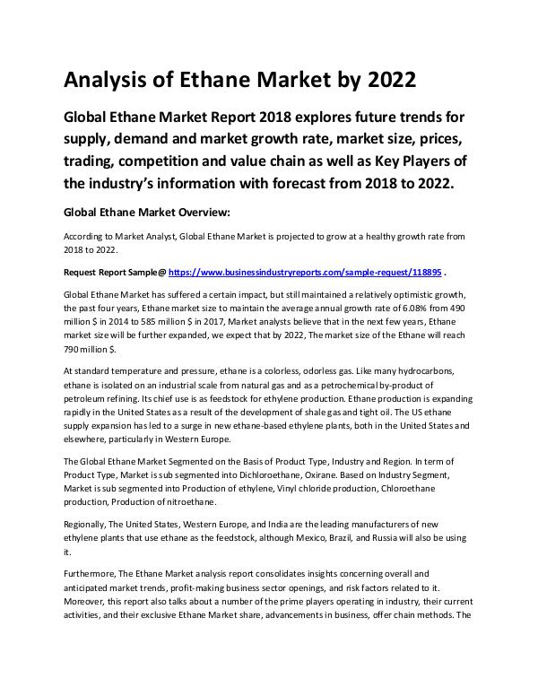 Chemical Analysis Report Ethane Market