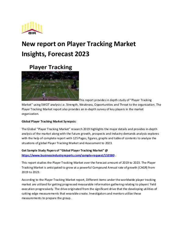 Market Analysis Report Player Tracking Market
