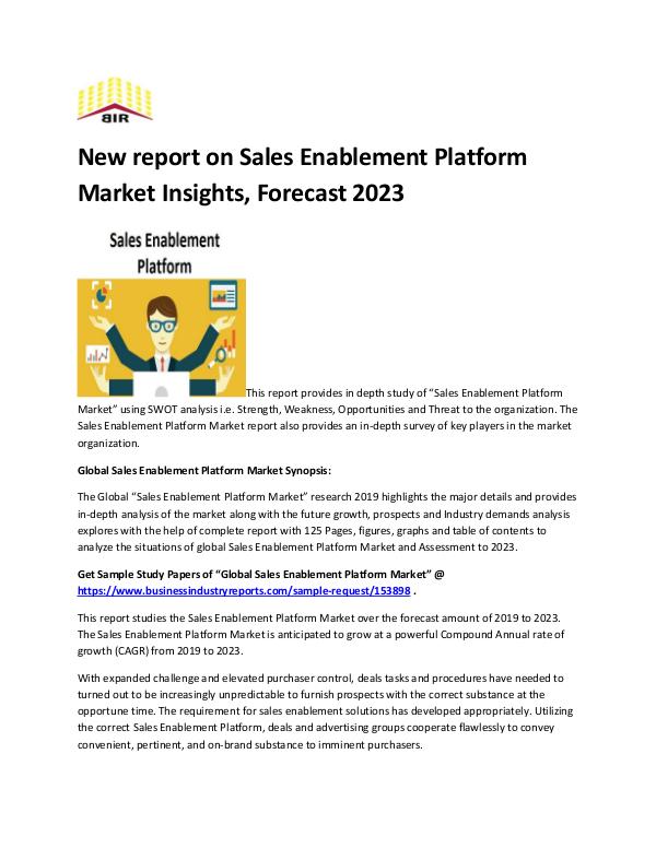 Market Analysis Report Sales Enablement Platform Market