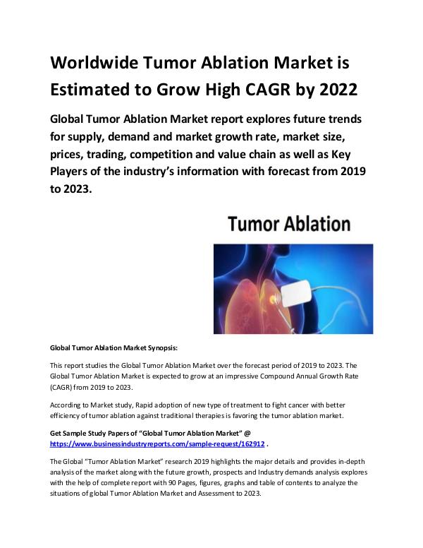 Market Analysis Report Tumor Ablation Market