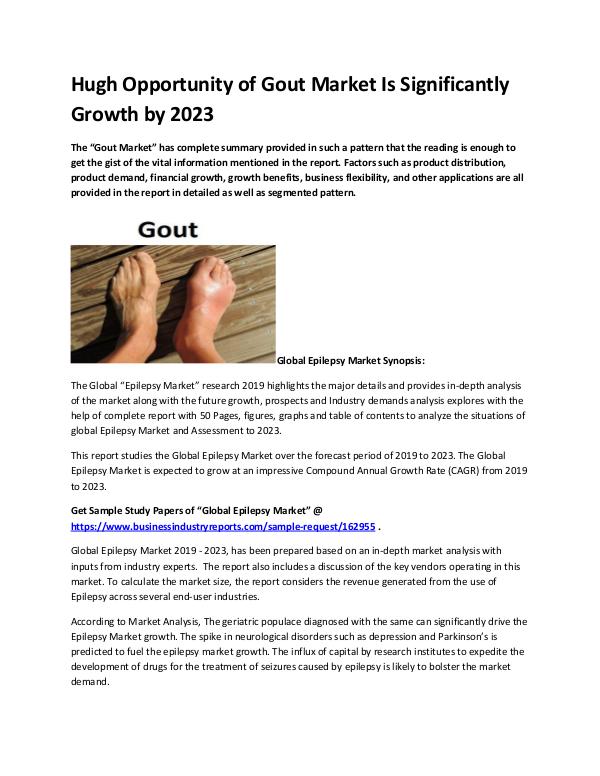 Market Analysis Report Gout Market