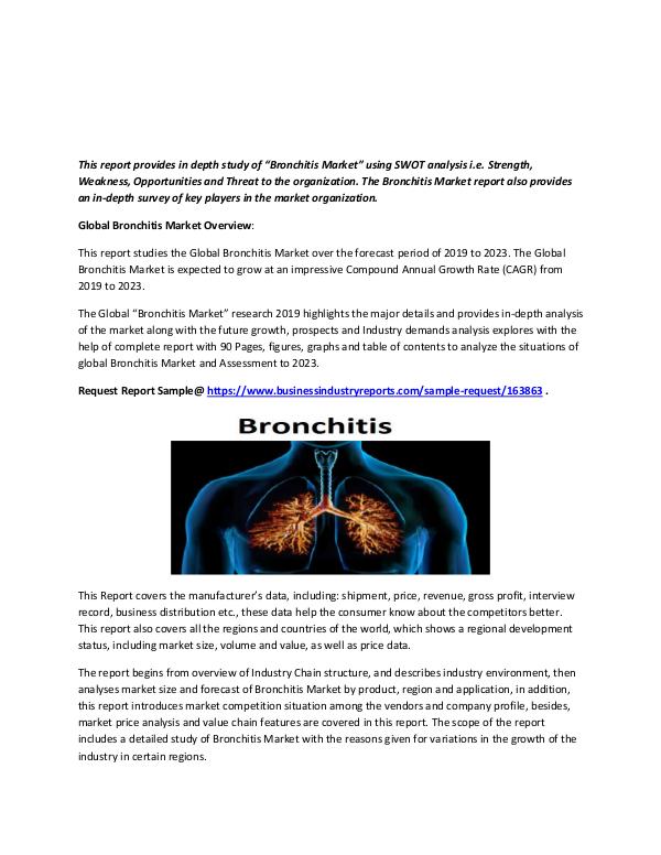 Market Analysis Report Bronchitis market 2019 - 2023